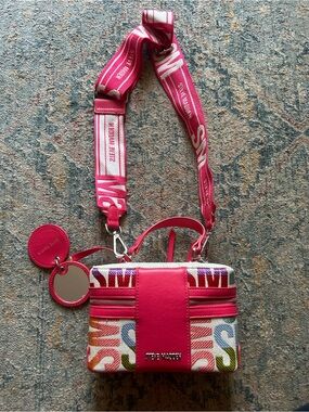 Steve Madden Pink Multicolor Logo Crossbody Bag